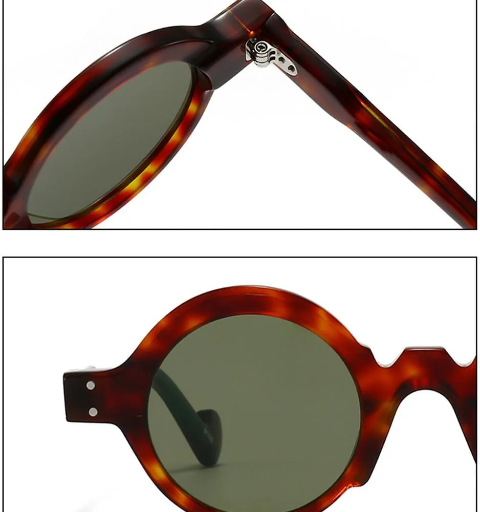 Sunglasses for Women Retro Acetate Outdoor Fashion Sunscreen Color Round UV400