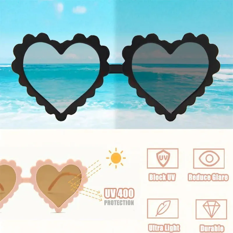 Sunglasses Kid Heart Shaped Sunglasses UV 400 Protection Cute Fashion