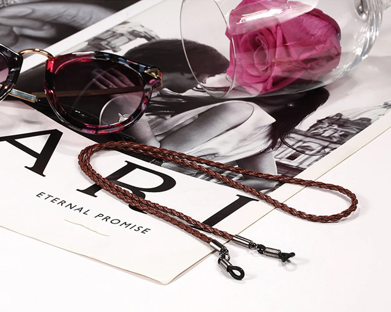 Sunglasses Strap  4 pieces PU Leather Eyewear Retainer