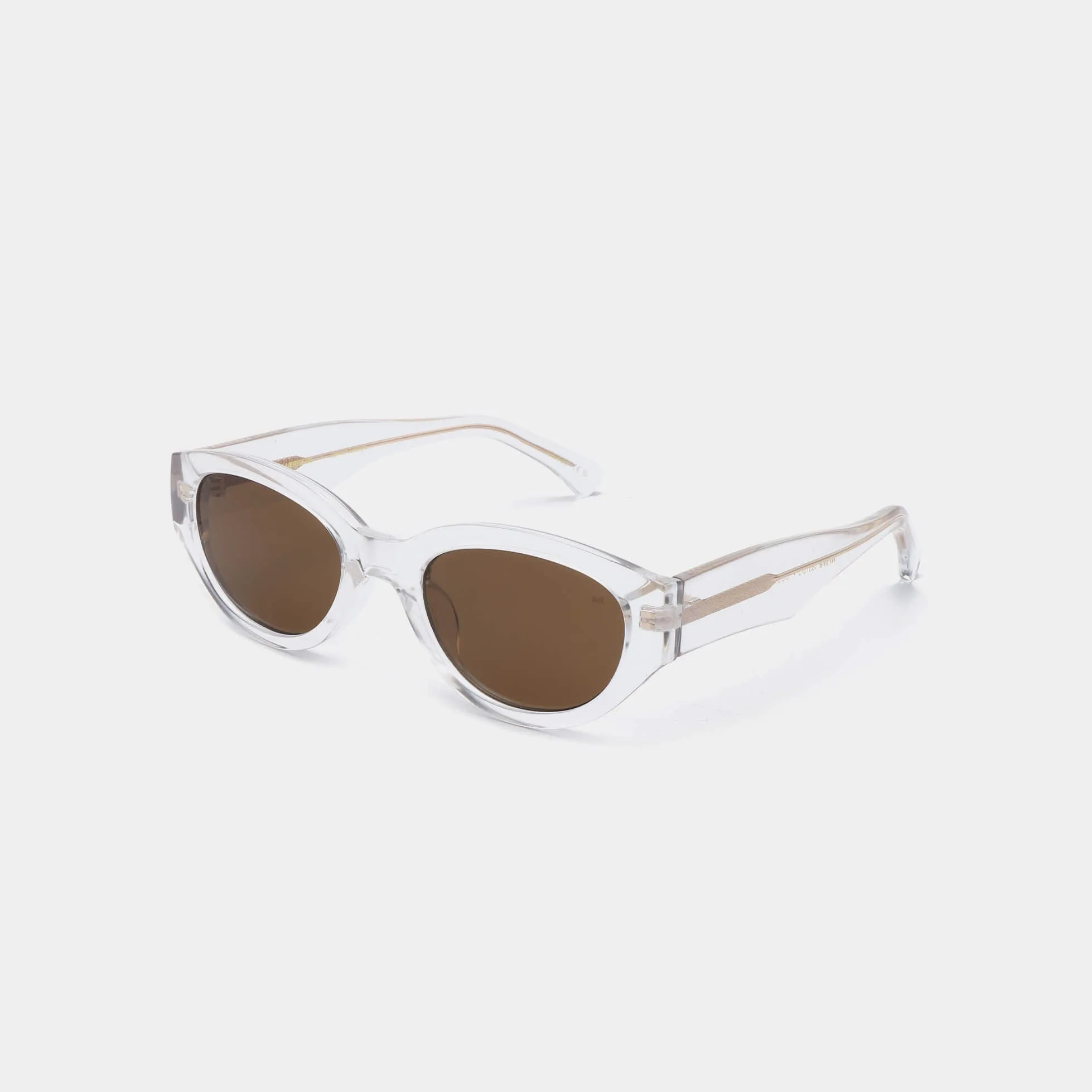 Sunglasses Winnie in Crystal Clear and Brown Lenses