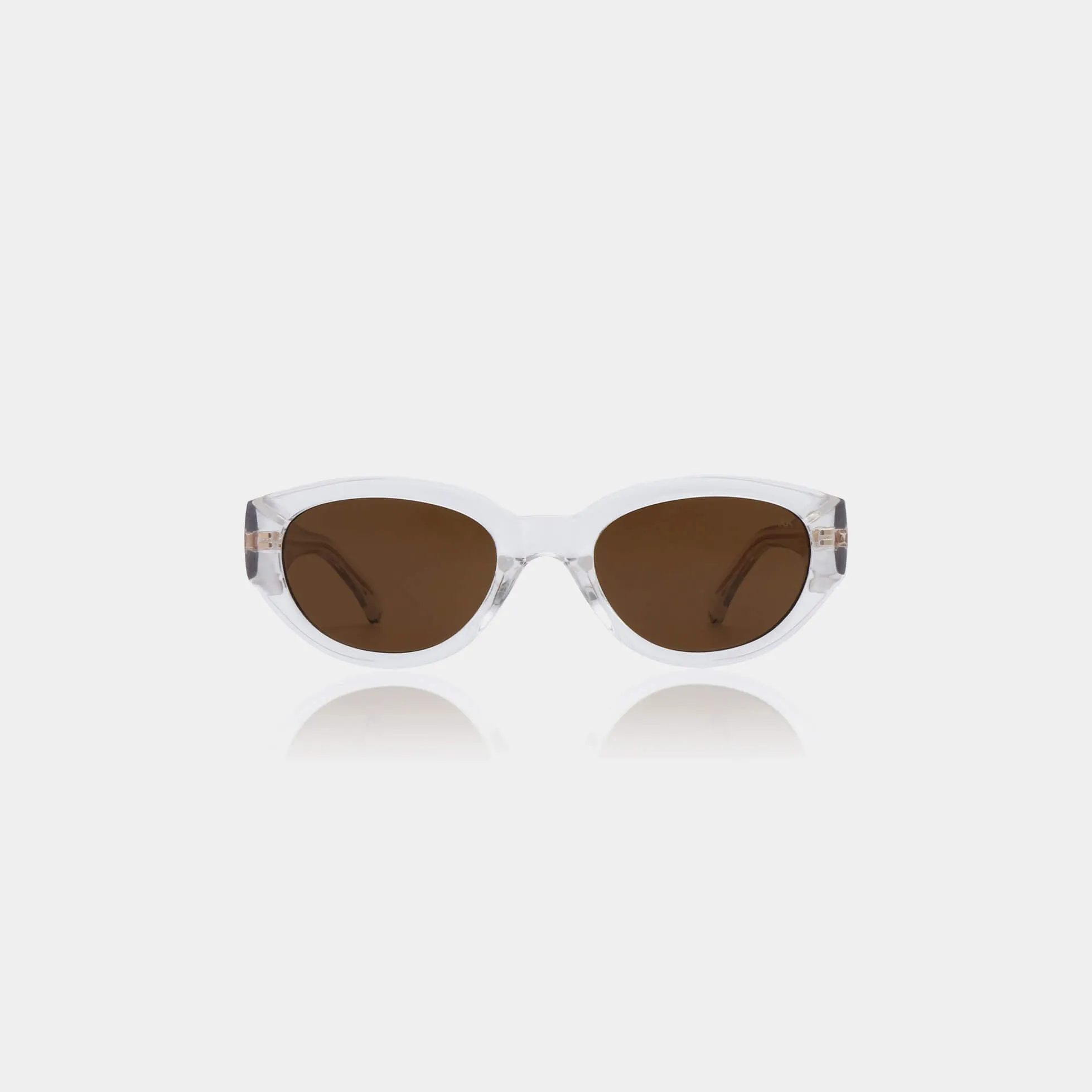 Sunglasses Winnie in Crystal Clear and Brown Lenses