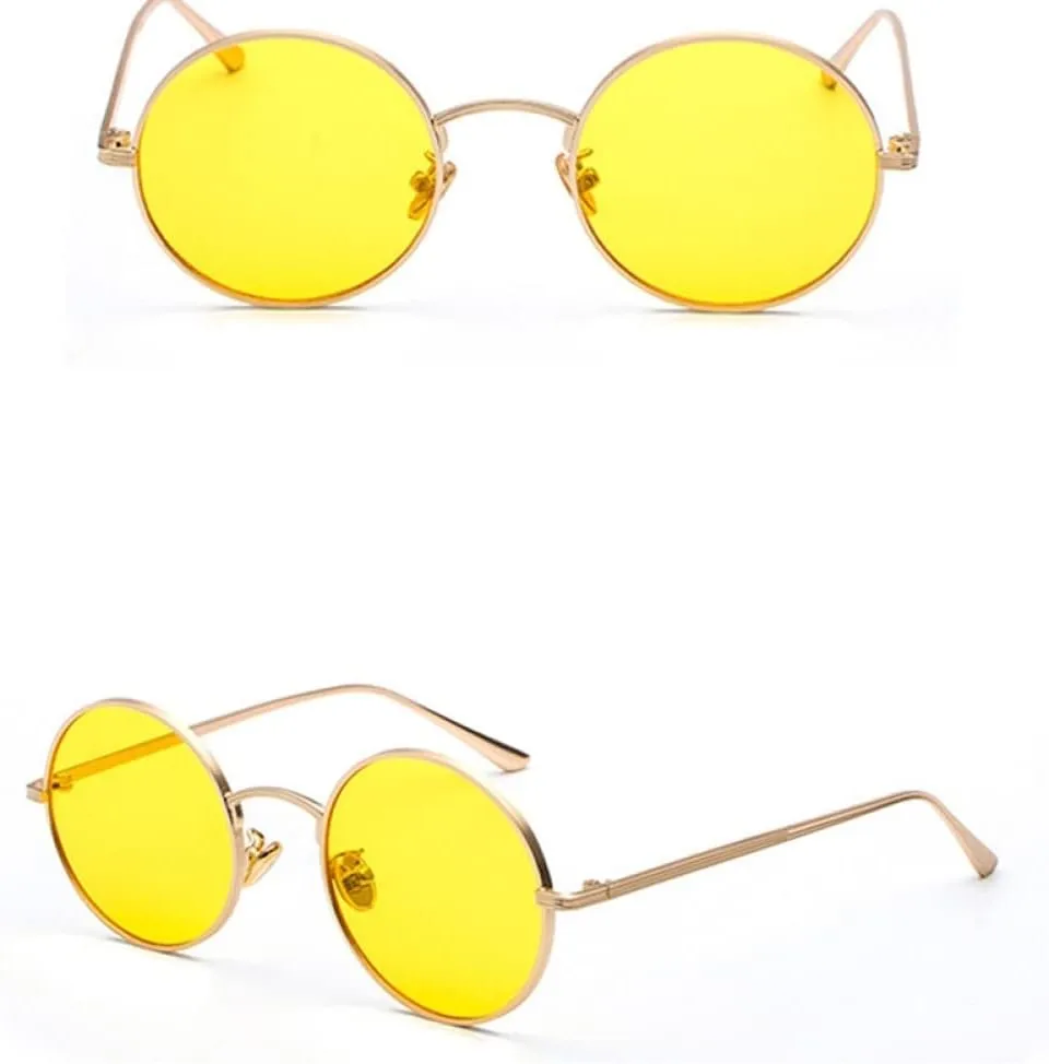 Super Round Women Sunglasses Designer Fashion Men Dark Green Lens Shades UV400