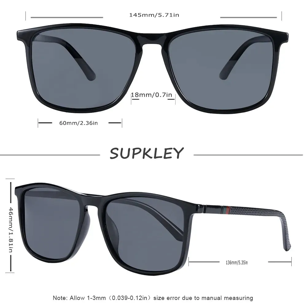 SUPKLEY Men's Polarized Sunglasses Driver Driving Fishing Sunglasses Outdoor Cycling Sports Glasses UV400 Eyewear Accessory