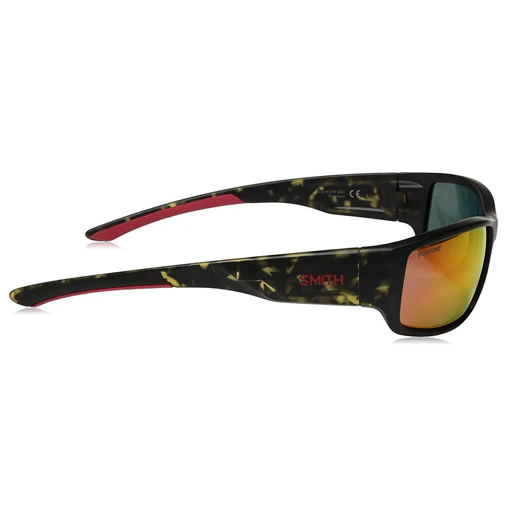 Survey Unisex Matte Camo Band Red Mirror Lens Polarized Rectangle Sunglasses - SVPPDMMC