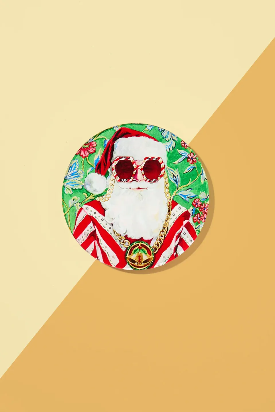 Swanky Santa Acrylic Coaster Set - Multi