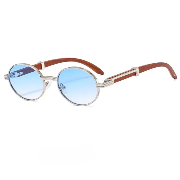 Tera Retro Oval Aviator Sunglasses