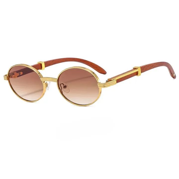 Tera Retro Oval Aviator Sunglasses