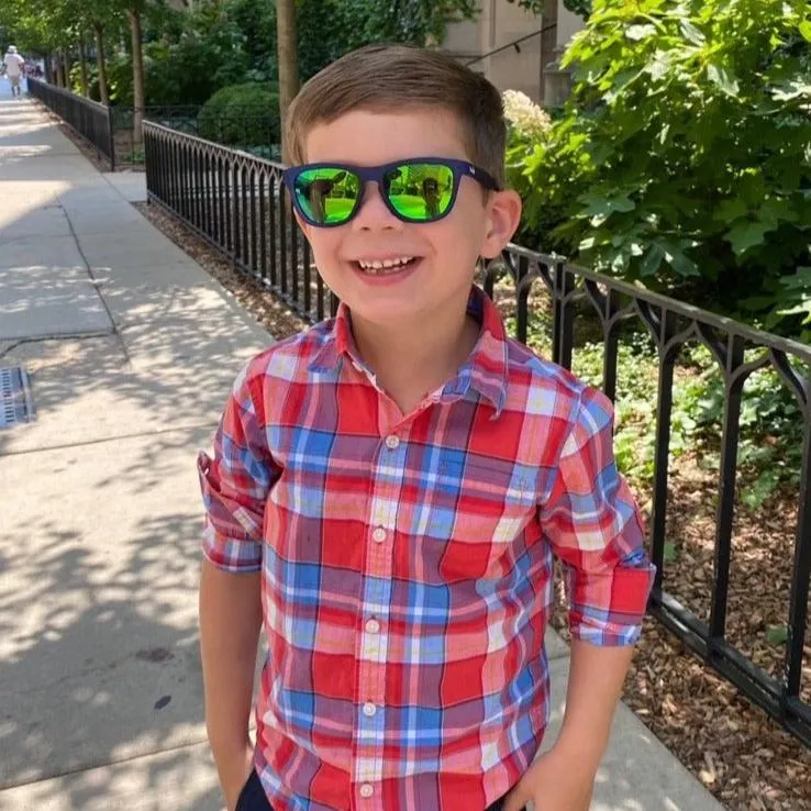 Thank You Berry Punch — Blue Frame Sunglasses For Kids