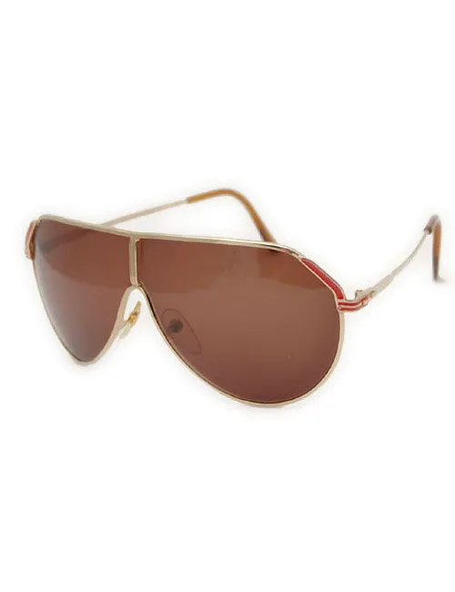 THE GETAWAY Red Aviator Sunglasses