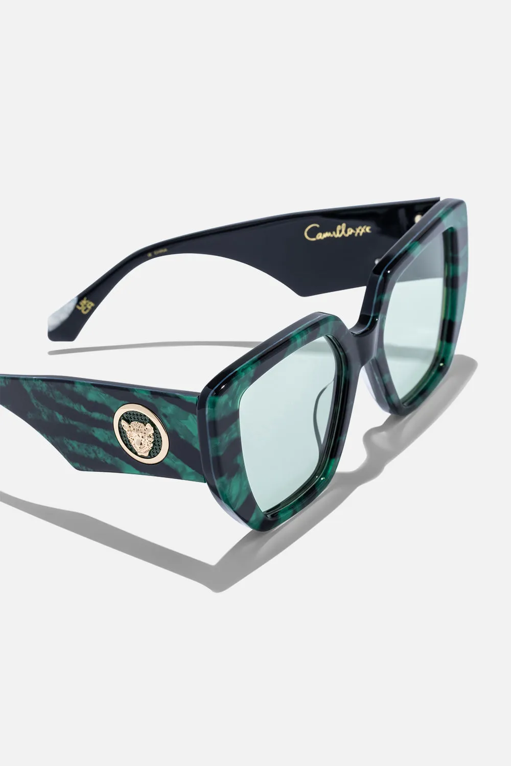 THE PENTHOUSE SUNGLASSES EMERALD TIGER