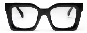 Thick Black Square Full Rim Acetate Frame for Men & Women