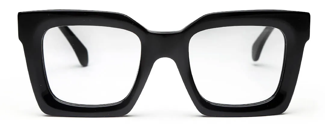 Thick Black Square Full Rim Acetate Frame for Men & Women