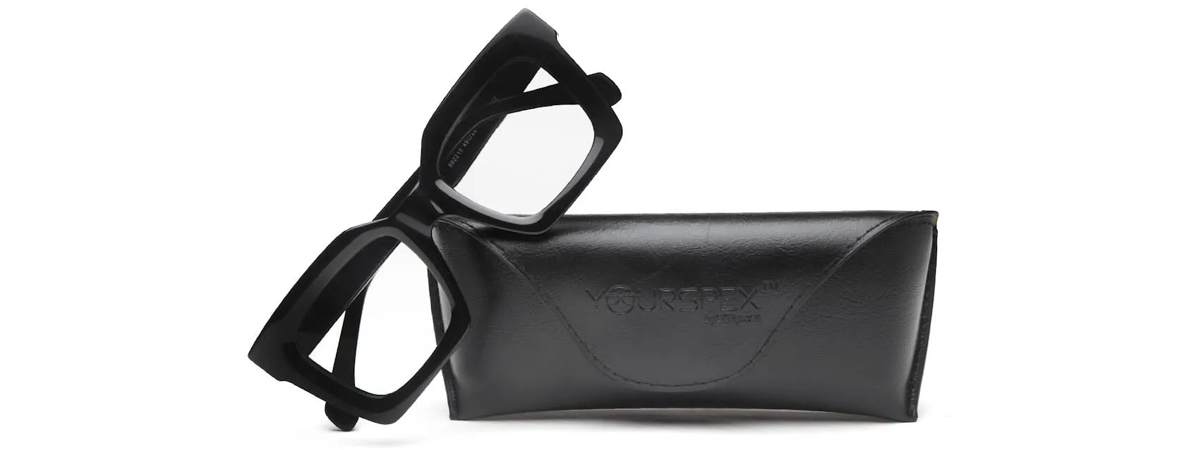 Thick Black Square Full Rim Acetate Frame for Men & Women