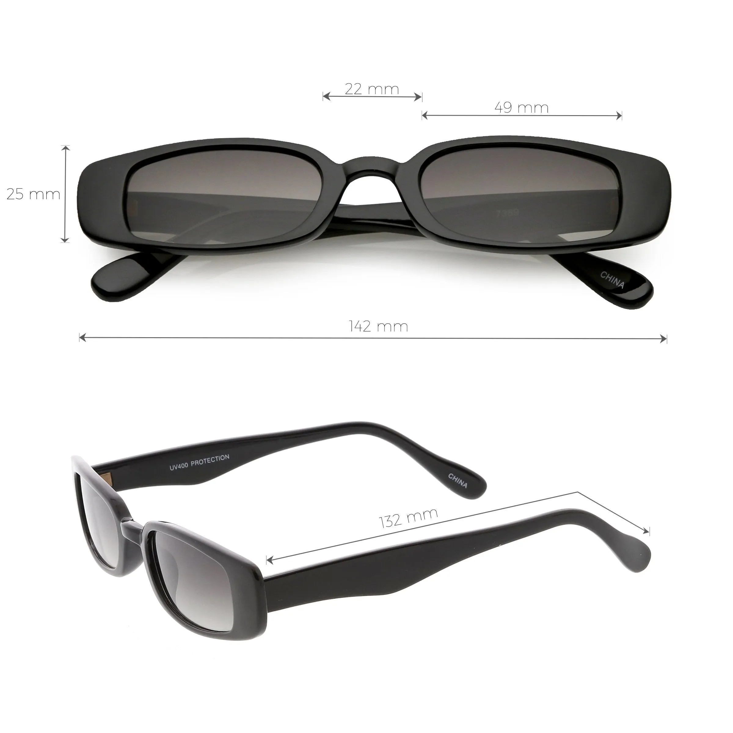 Thin Rectangle Fashion Sunglasses