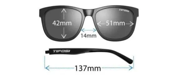 Tifosi Optics Inc. Swank Polarized - Satin Black/Smoke Polarized (150050)