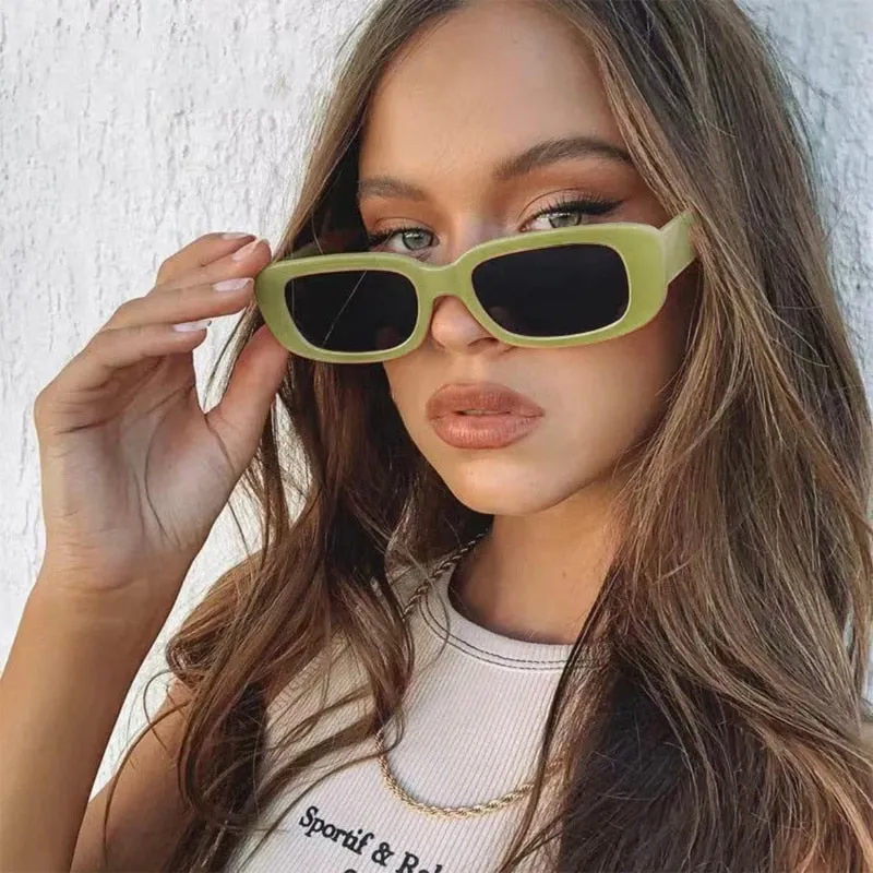 Timeless Minimalist Rectangular Y2K Sunglasses (   more colors)
