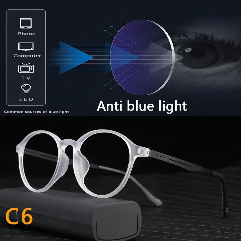 Titanium Anti Blue Light / Photochromic Retro Reading Glasses