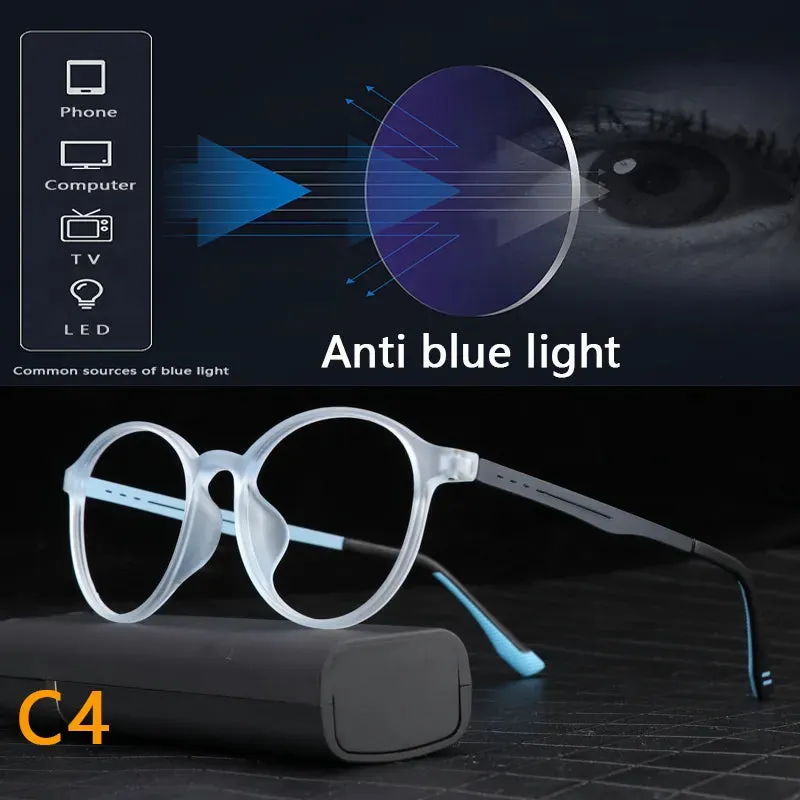 Titanium Anti Blue Light / Photochromic Retro Reading Glasses