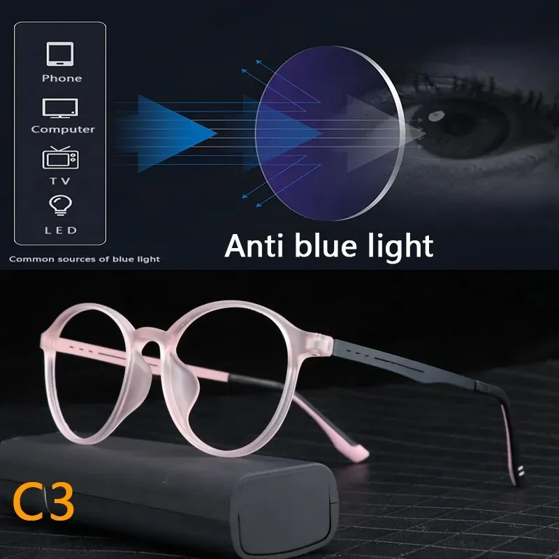 Titanium Anti Blue Light / Photochromic Retro Reading Glasses