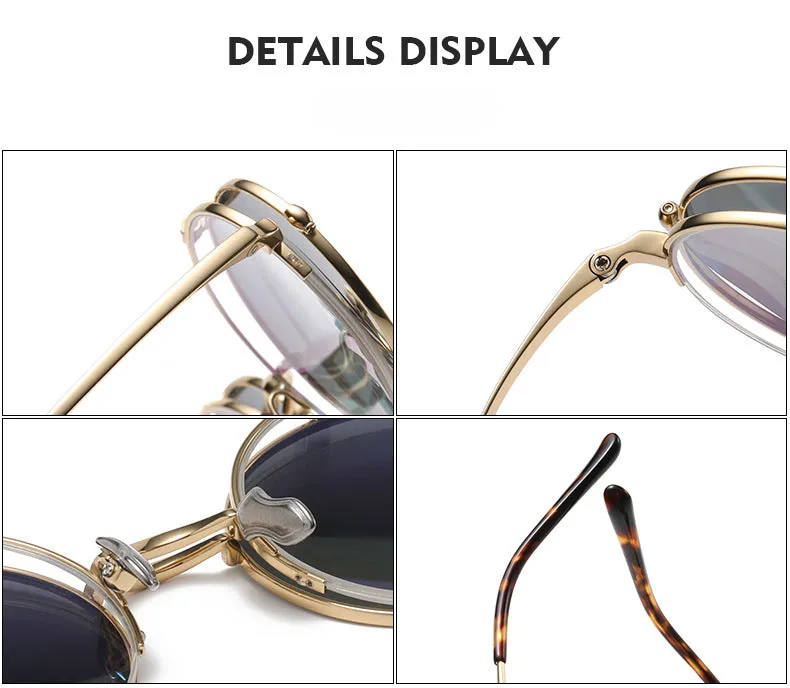 Titanium Vintage Oval Eyeglasses Frames KMN54