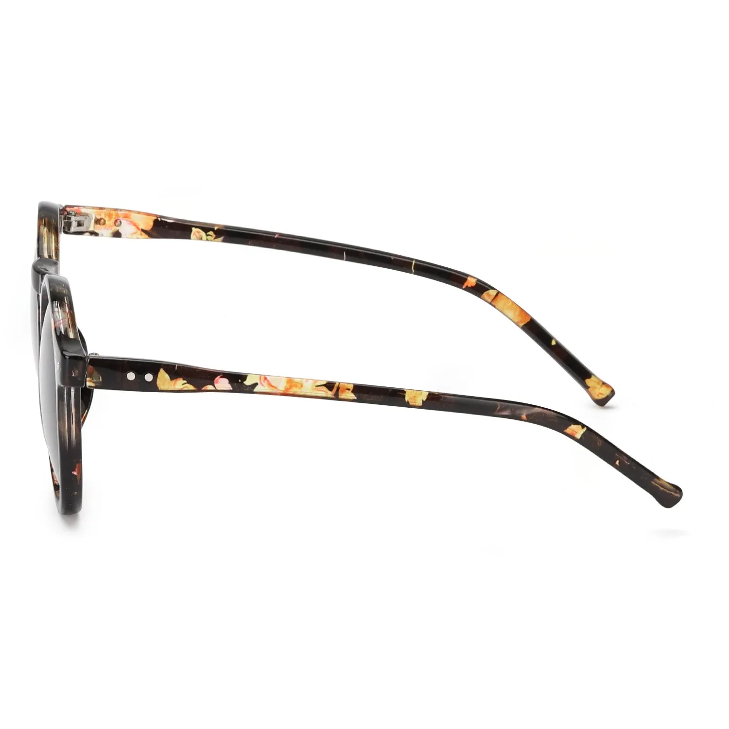 TJUTR Unisex Retro Round Cat Eyes Polarized Sunglasses