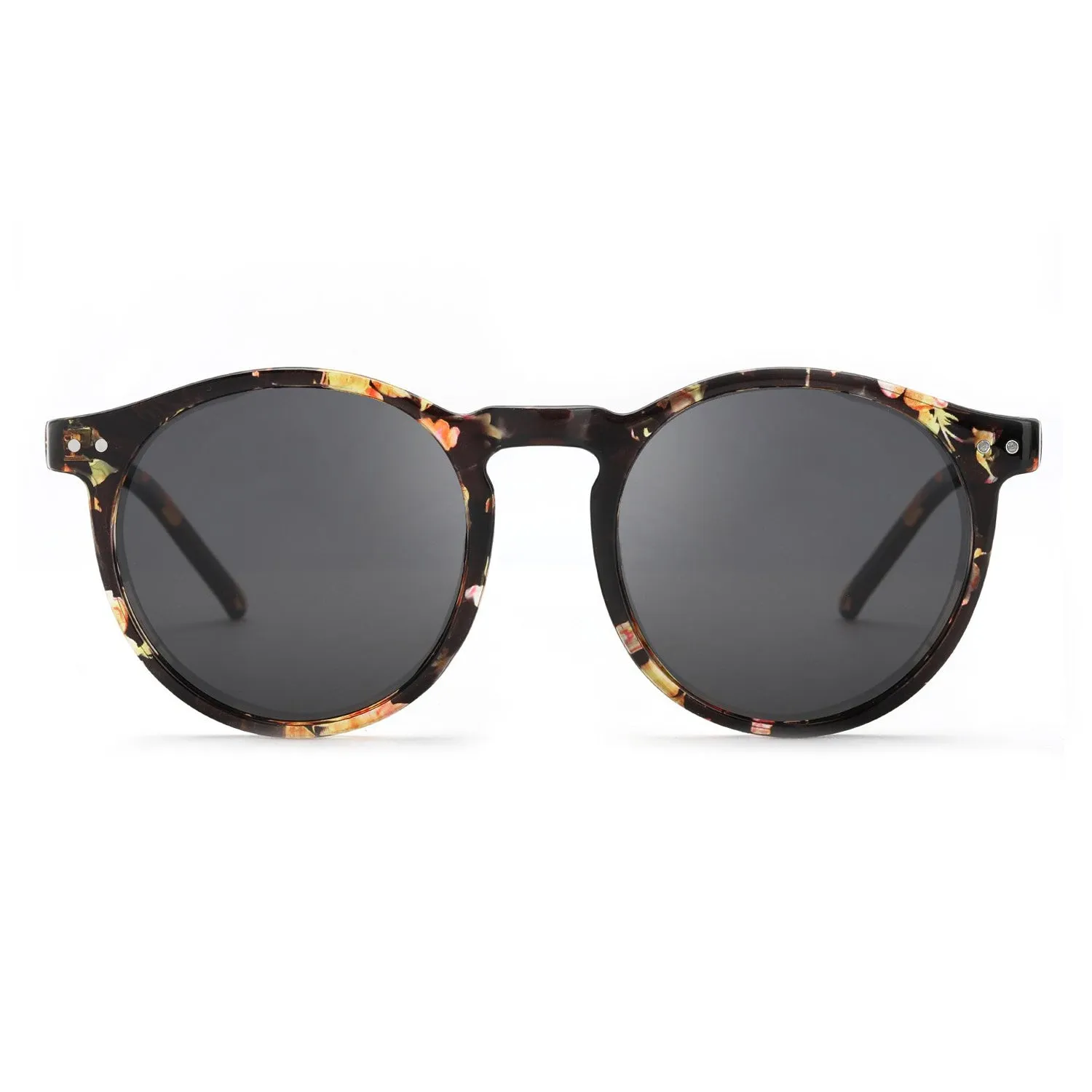 TJUTR Unisex Retro Round Cat Eyes Polarized Sunglasses