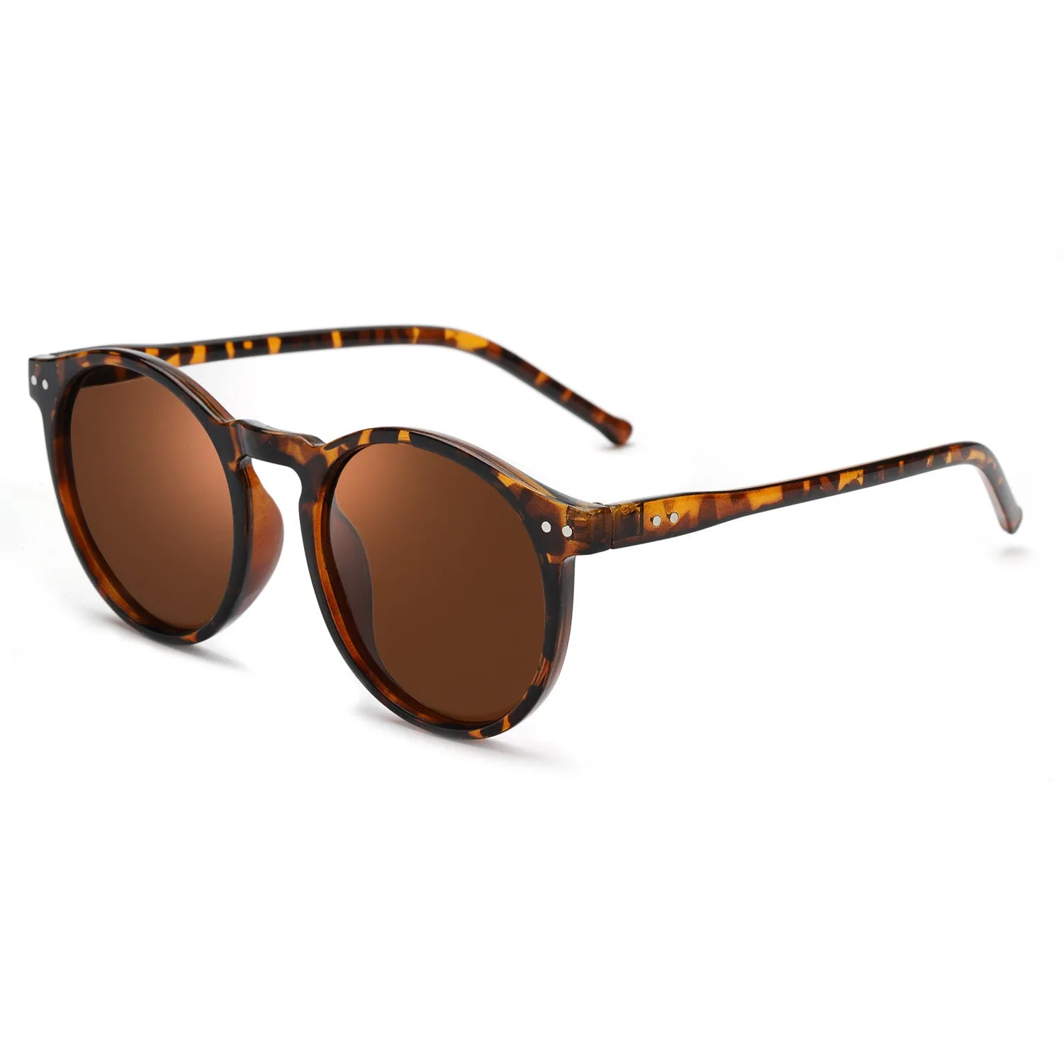 TJUTR Unisex Retro Round Cat Eyes Polarized Sunglasses