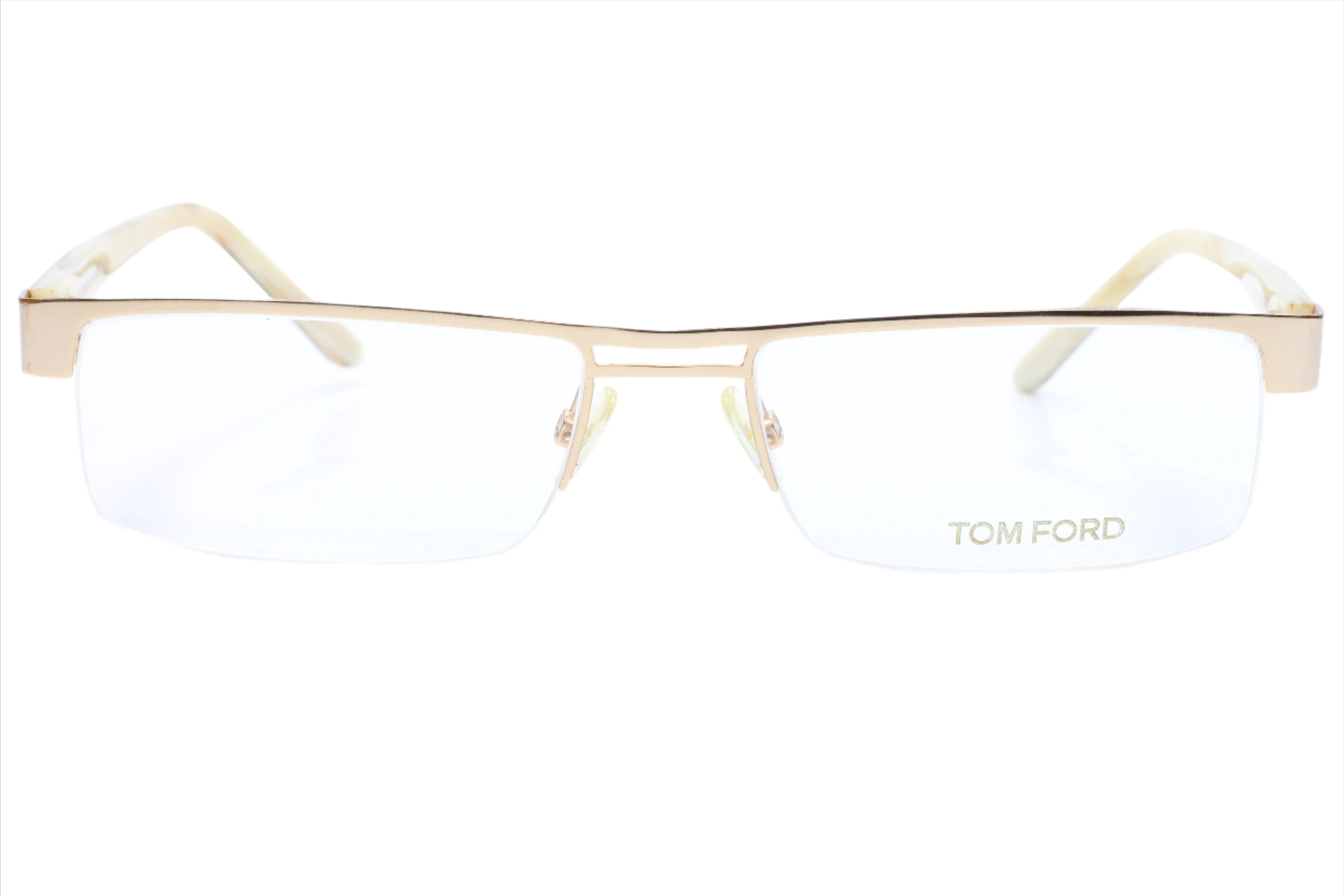 Tom Ford TF5112 028 Gold Groove Brown Luxury Italy Eyeglasses.