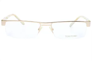 Tom Ford TF5112 028 Gold Groove Brown Luxury Italy Eyeglasses.