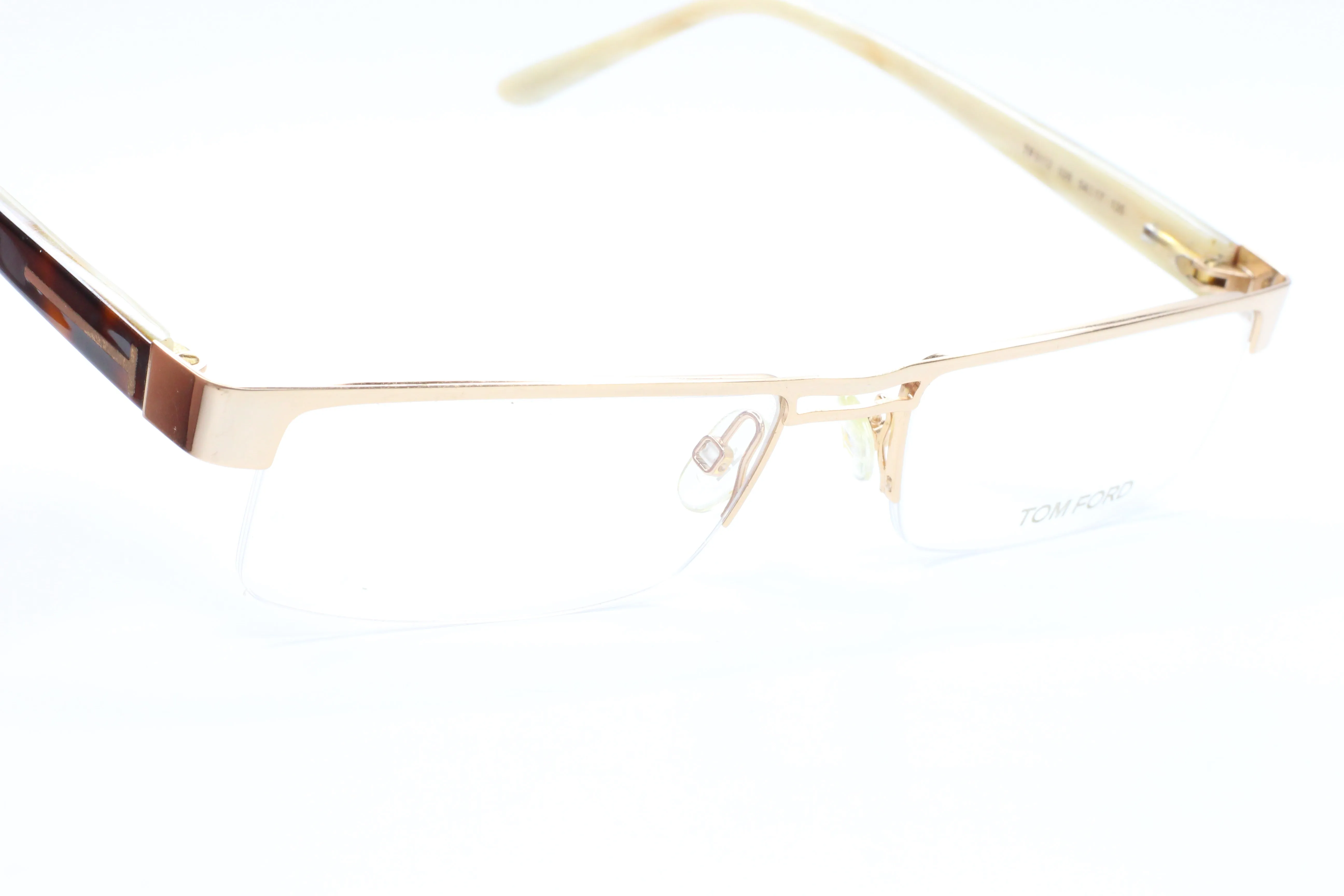 Tom Ford TF5112 028 Gold Groove Brown Luxury Italy Eyeglasses.