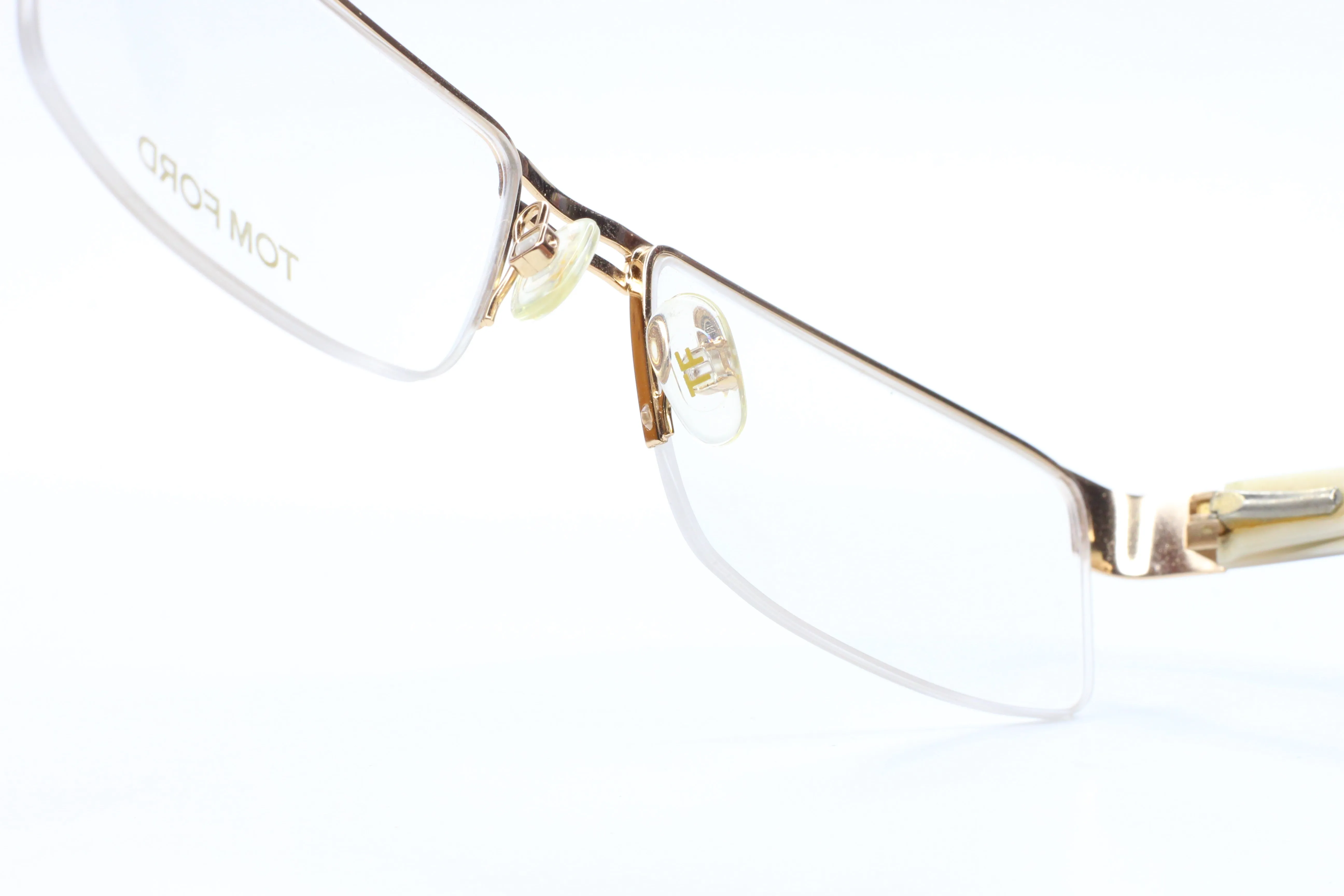 Tom Ford TF5112 028 Gold Groove Brown Luxury Italy Eyeglasses.