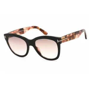 Tom Ford Unisex Sunglasses - Black/Havana Plastic Cat Eye Shape Frame | FT0870 05F