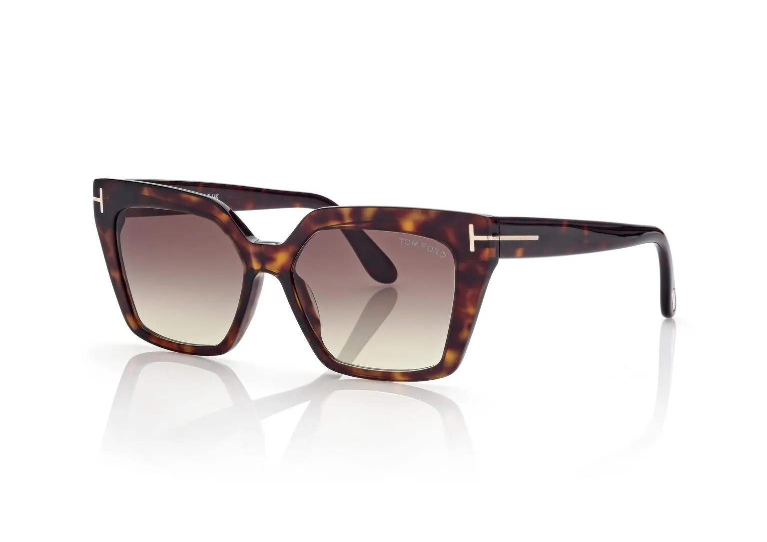 Tom Ford Winona Sunglasses in Shiny Havana / Gradient Brown