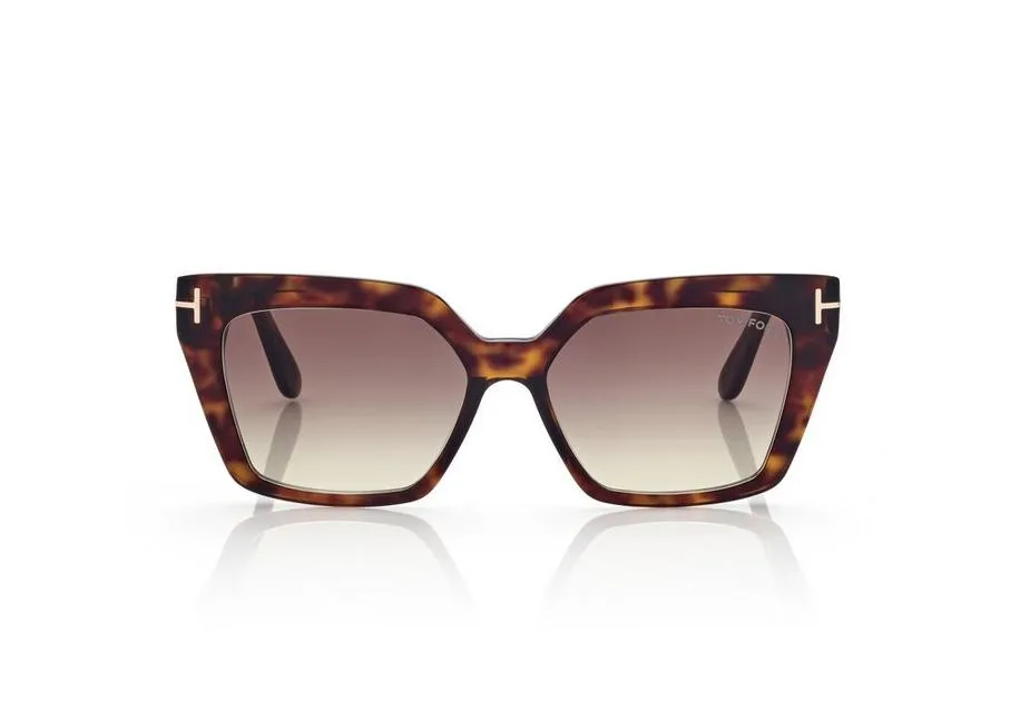 Tom Ford Winona Sunglasses in Shiny Havana / Gradient Brown