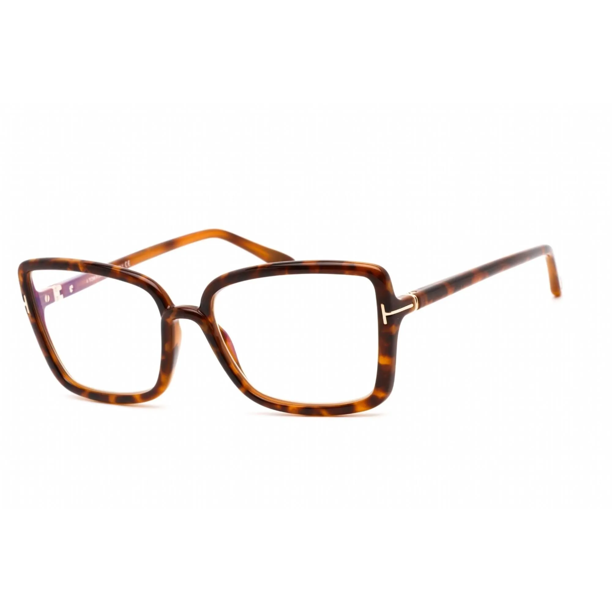 Tom Ford Women's Eyeglasses - Shiny Vintage Havana Plastic Cat Eye | FT5813-B 055