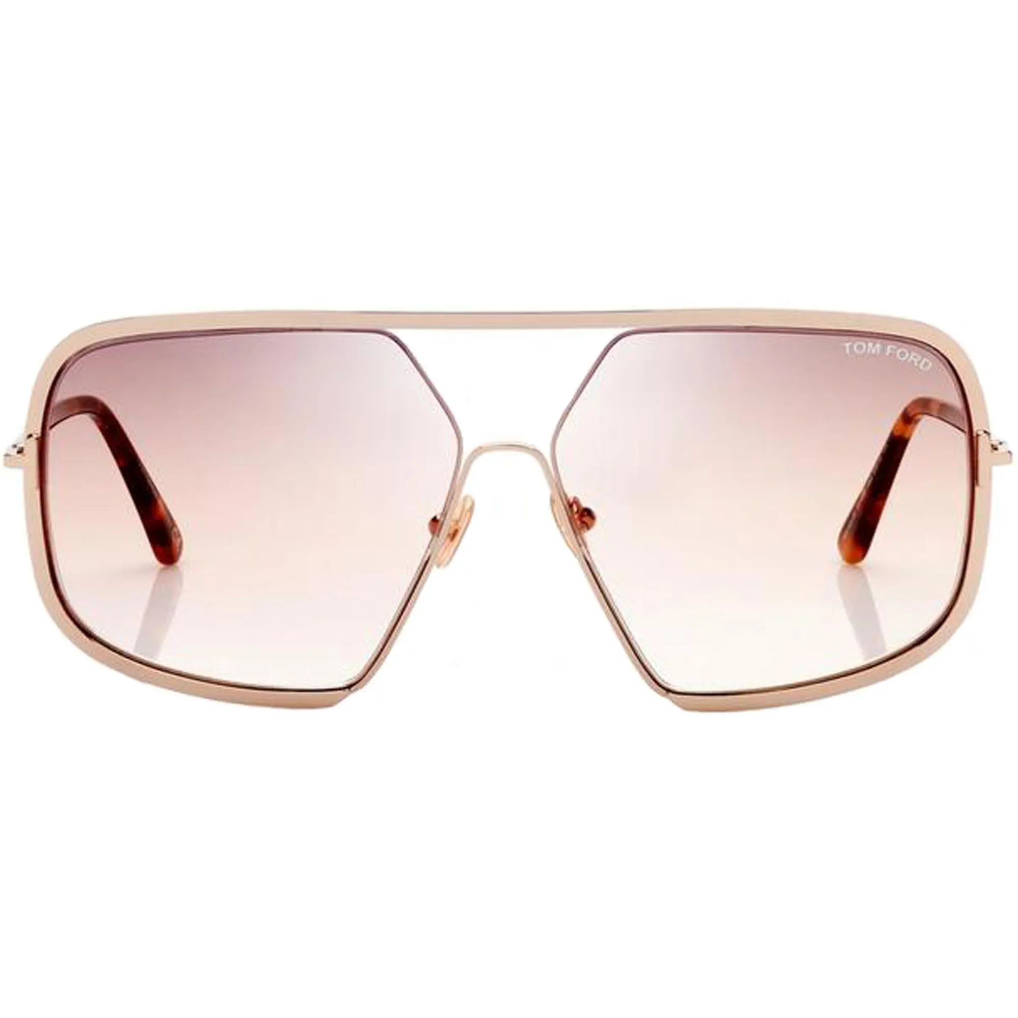 Tom Ford Women's Sunglasses - Warren Rose Gold Frame Brown Mirror Lens | FT08676328G