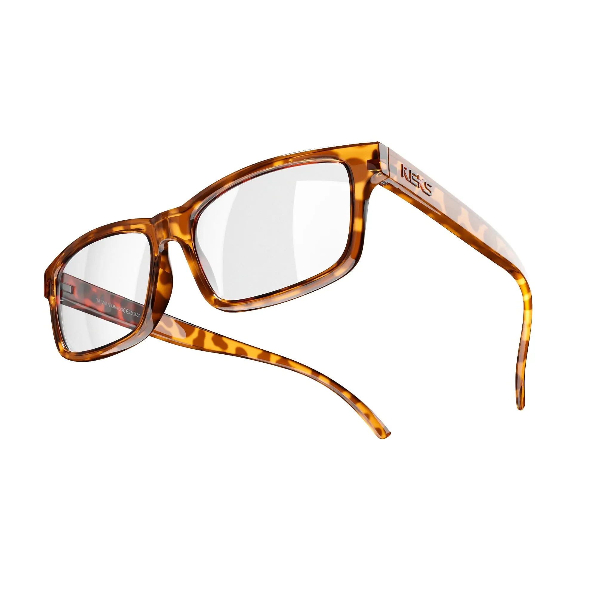Tortoise Rectangle Trivex Eyeglasses