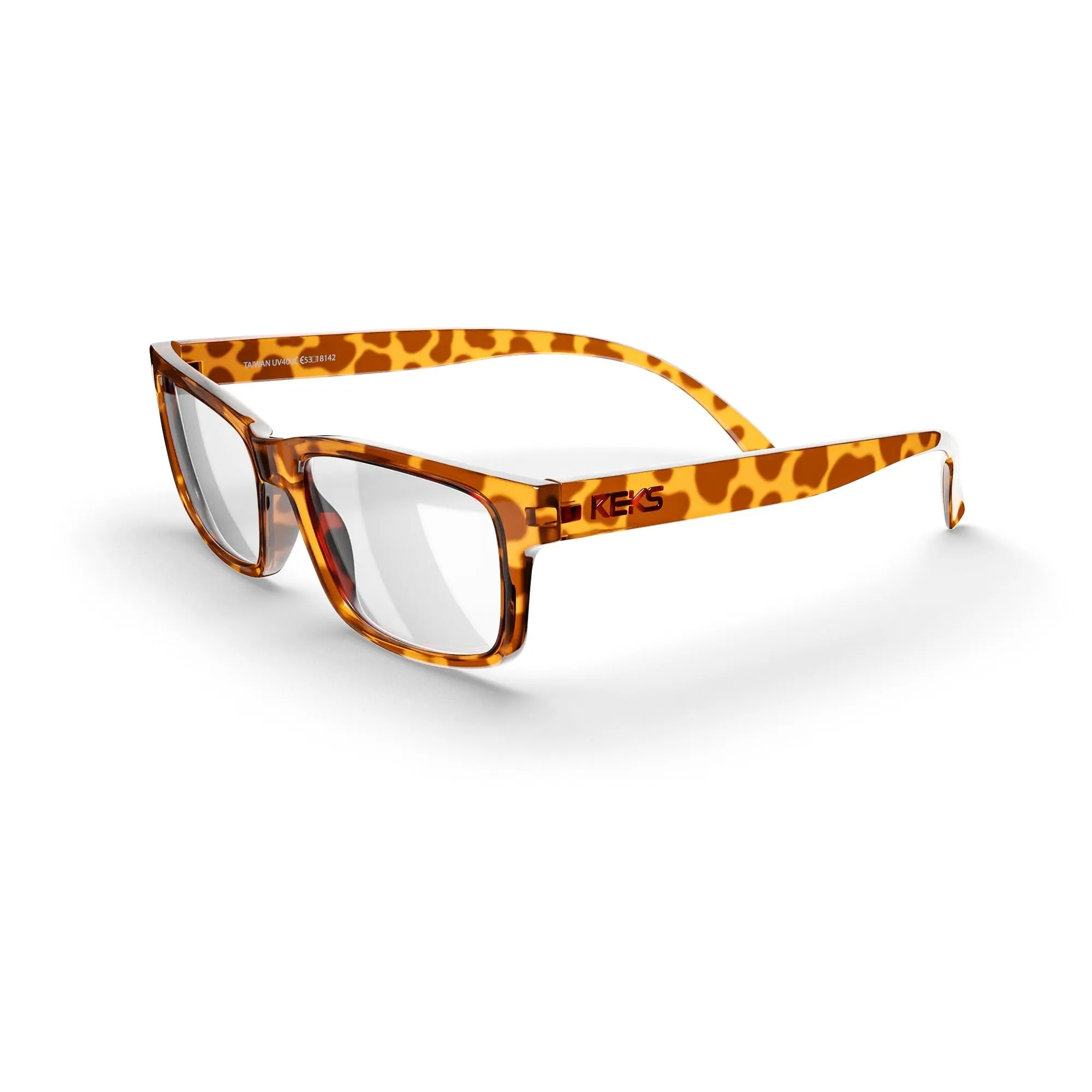 Tortoise Rectangle Trivex Eyeglasses