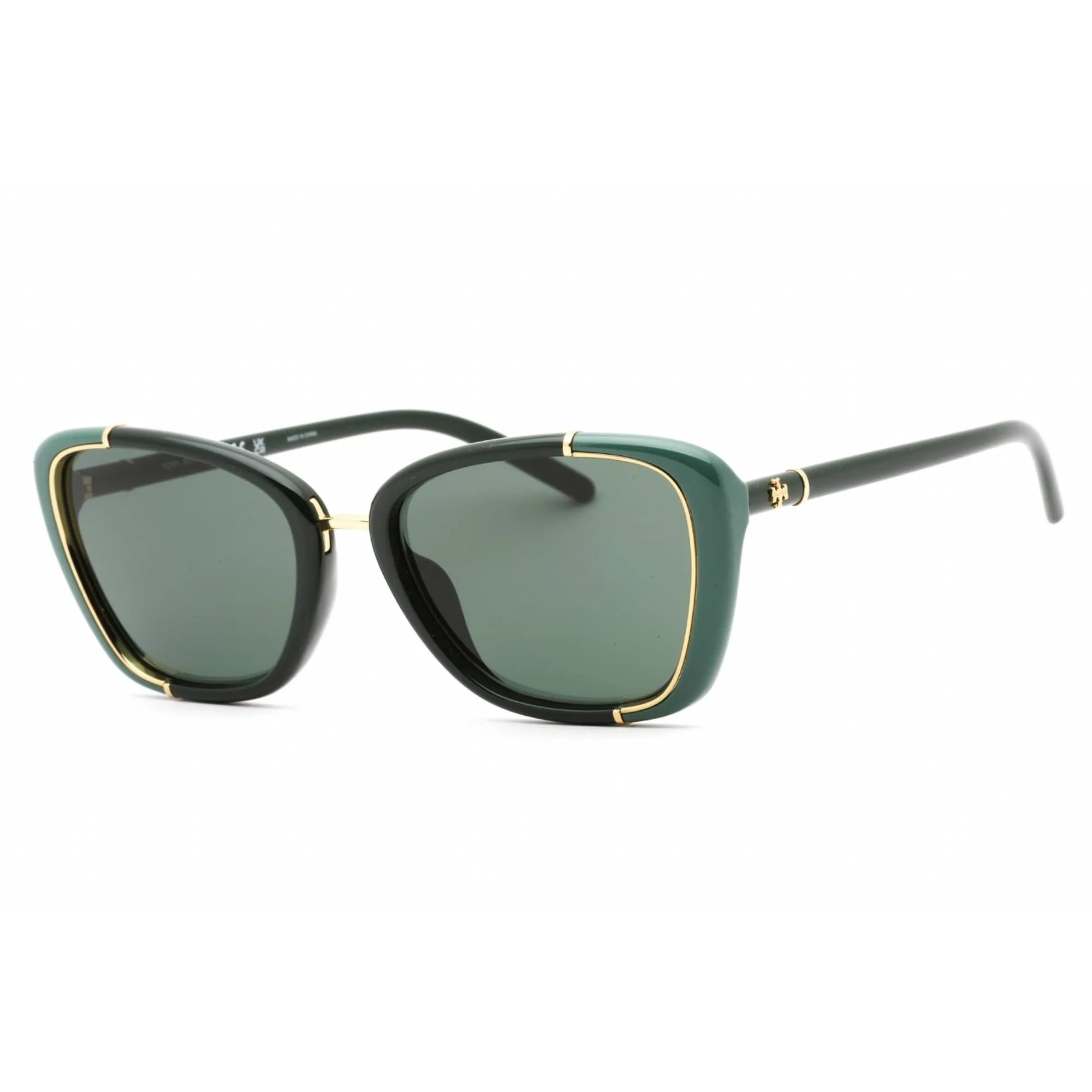 Tory Burch Women's Sunglasses - Green/Gold Metal Cat Eye Full Rim | 0TY9074U 19603H