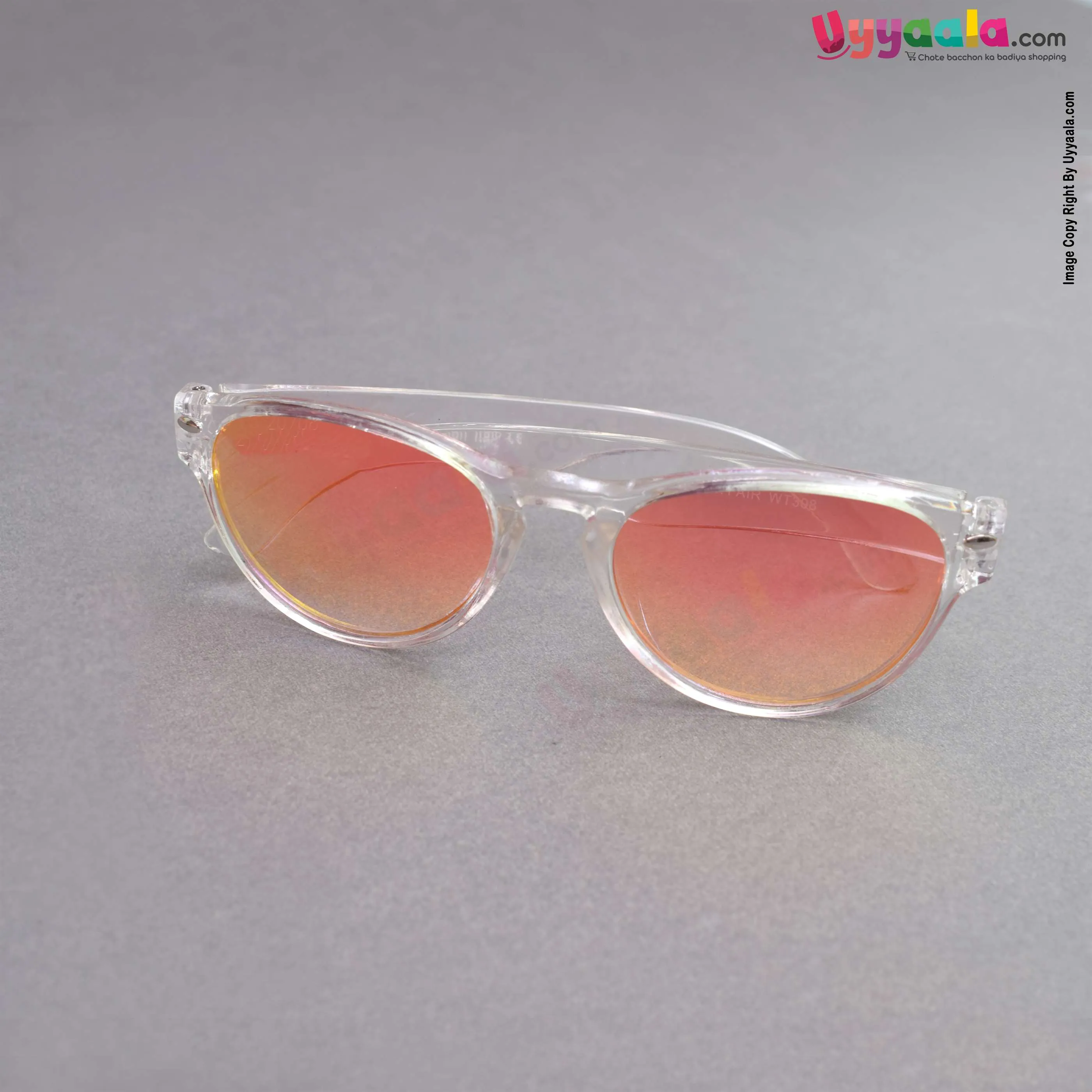 Trendy cat-eye orange shade sunglasses for kids - 1 - 12 years