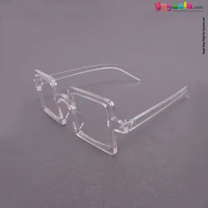 Trendy square shaped transparent sunglasses for kids - 2 - 12 years