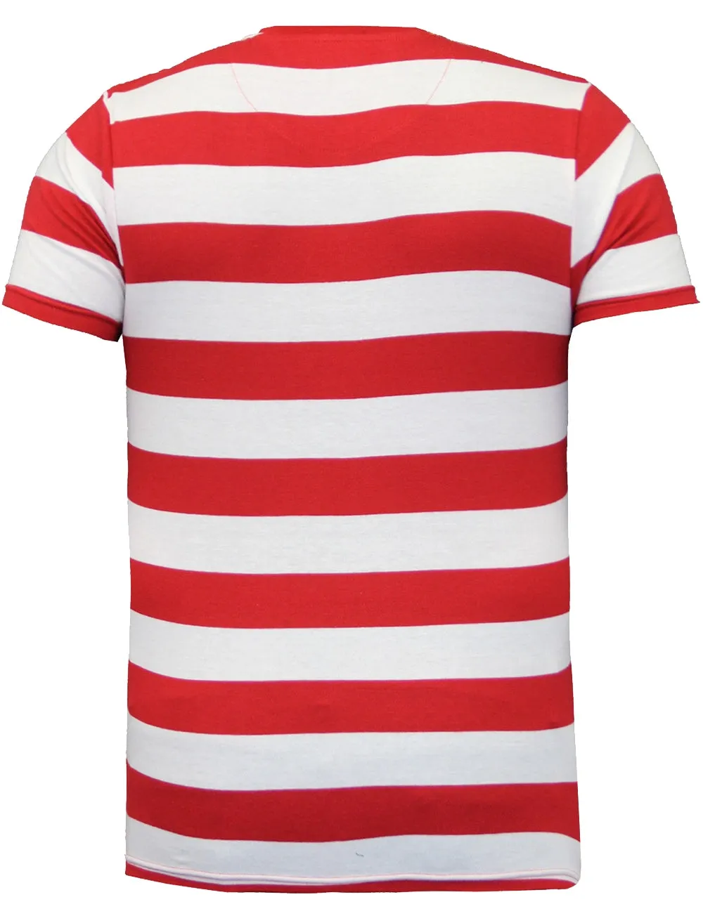 Tropic Striped Sunglasses Print T-Shirt in Red & White