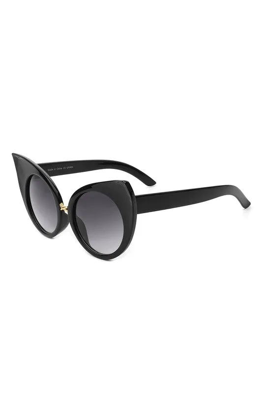 Ultra High-Point Retro 50s Women's Sunglasses UVA UVB Eye Protection Case Included