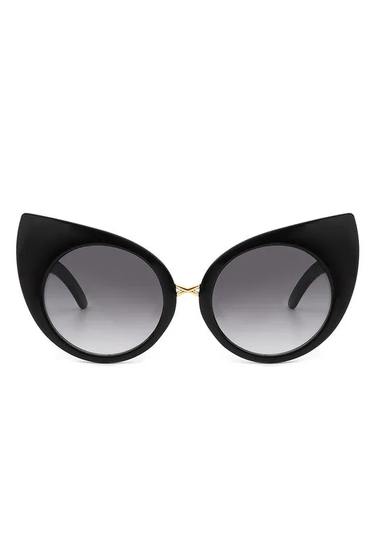 Ultra High-Point Retro 50s Women's Sunglasses UVA UVB Eye Protection Case Included