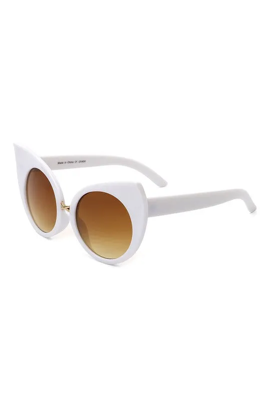 Ultra High-Point Retro 50s Women's Sunglasses UVA UVB Eye Protection Case Included