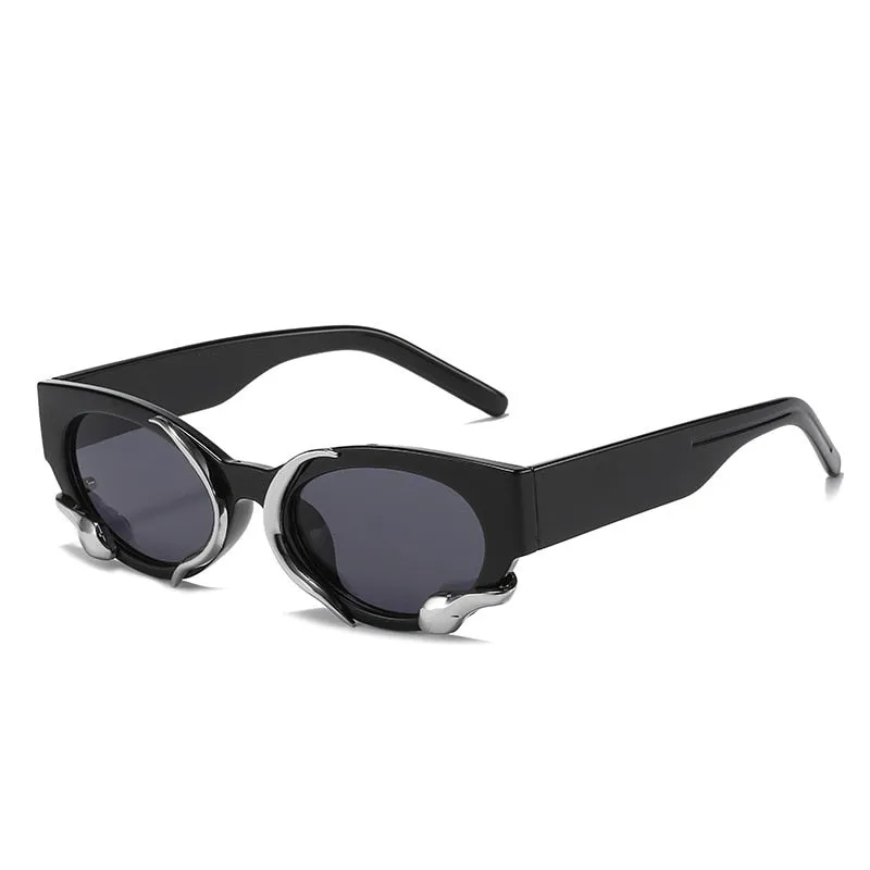 Unique Design Steampunk Oval Sunglasses (   more colors)