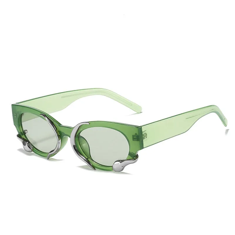 Unique Design Steampunk Oval Sunglasses (   more colors)