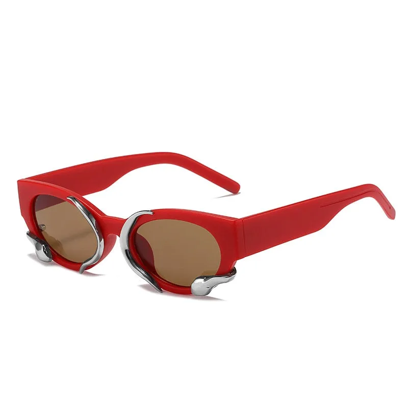 Unique Design Steampunk Oval Sunglasses (   more colors)