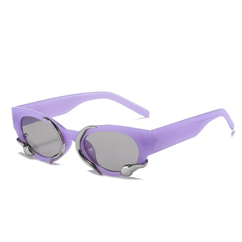 Unique Design Steampunk Oval Sunglasses (   more colors)