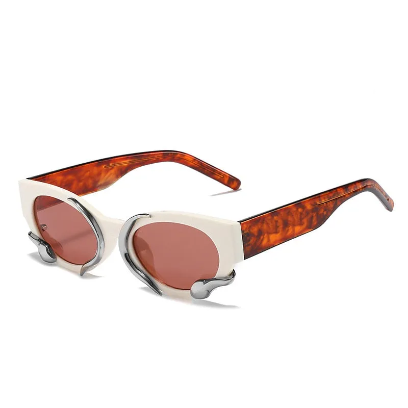Unique Design Steampunk Oval Sunglasses (   more colors)